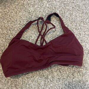 Lululemon Athletica free to be wild sports bra, burgundy